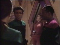 Dax, Bashir, Kira und Sisko sind in einer Spielwelt gefangen.