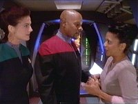 Kasidy hat gute Nachrichten für Sisko.