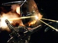 Orbitalwaffen machen der Flotte das Leben schwer.