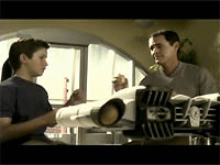 Der junge Jonathan Archer und sein Vater.