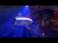 Die Ti'Mur rettet das Shuttle vom Kometen.