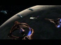 Tucker lässt die Enterprise zwischen den beiden Parteien platzieren