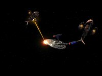 Die Enterprise wird von den Triannon angegriffen.