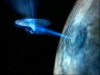 Die Enterprise leitet das Plasma ins All