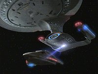 Die Challenger hält den Delta Flyer gefangen.