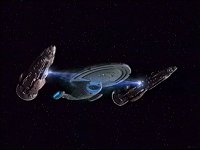 Die Bewohner helfen der Voyager, dem Planeten zu entkommen