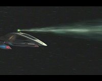 Janeways Shuttle öffnet einen Riss in Raum und Zeit.